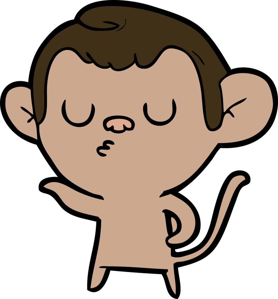 Vector cartoon monkey