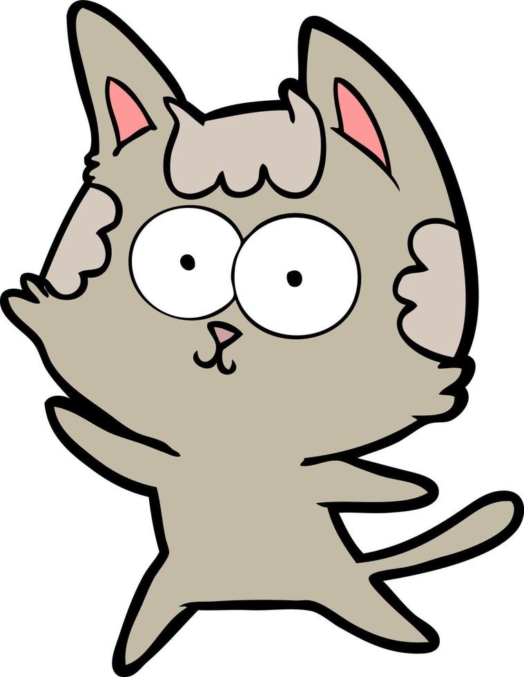 gato feliz de dibujos animados vector