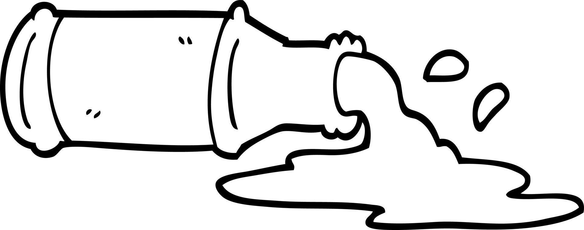 black and white cartoon spilled beer 12468411 Vector Art at Vecteezy