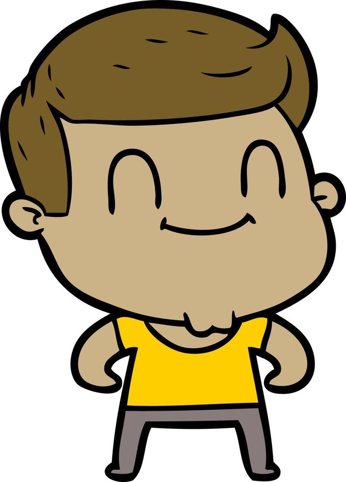 cartoon friendly man vector