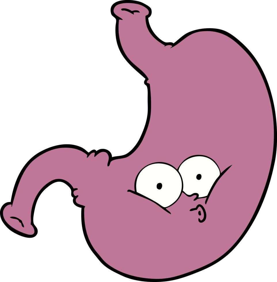 cartoon bloated stomach vector