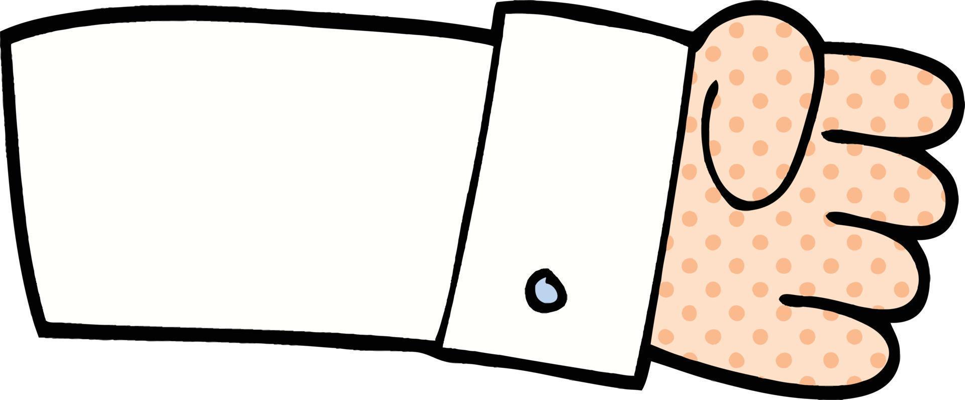 comic book style cartoon judo chop shirt arm vector