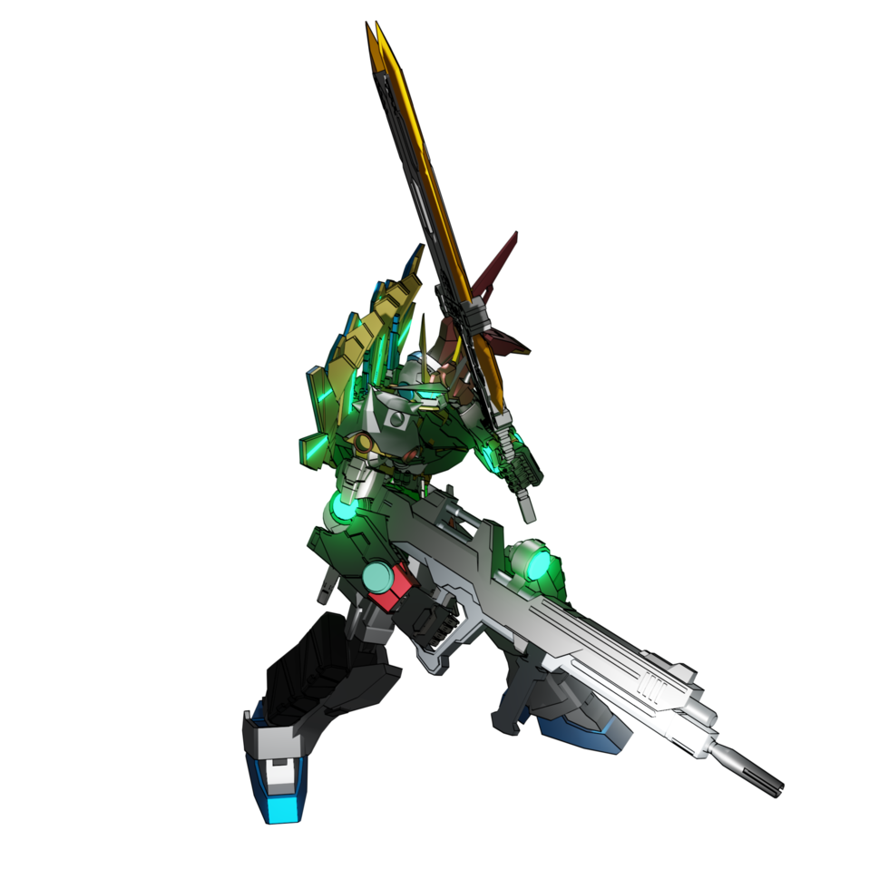 pose de ataque mecha png