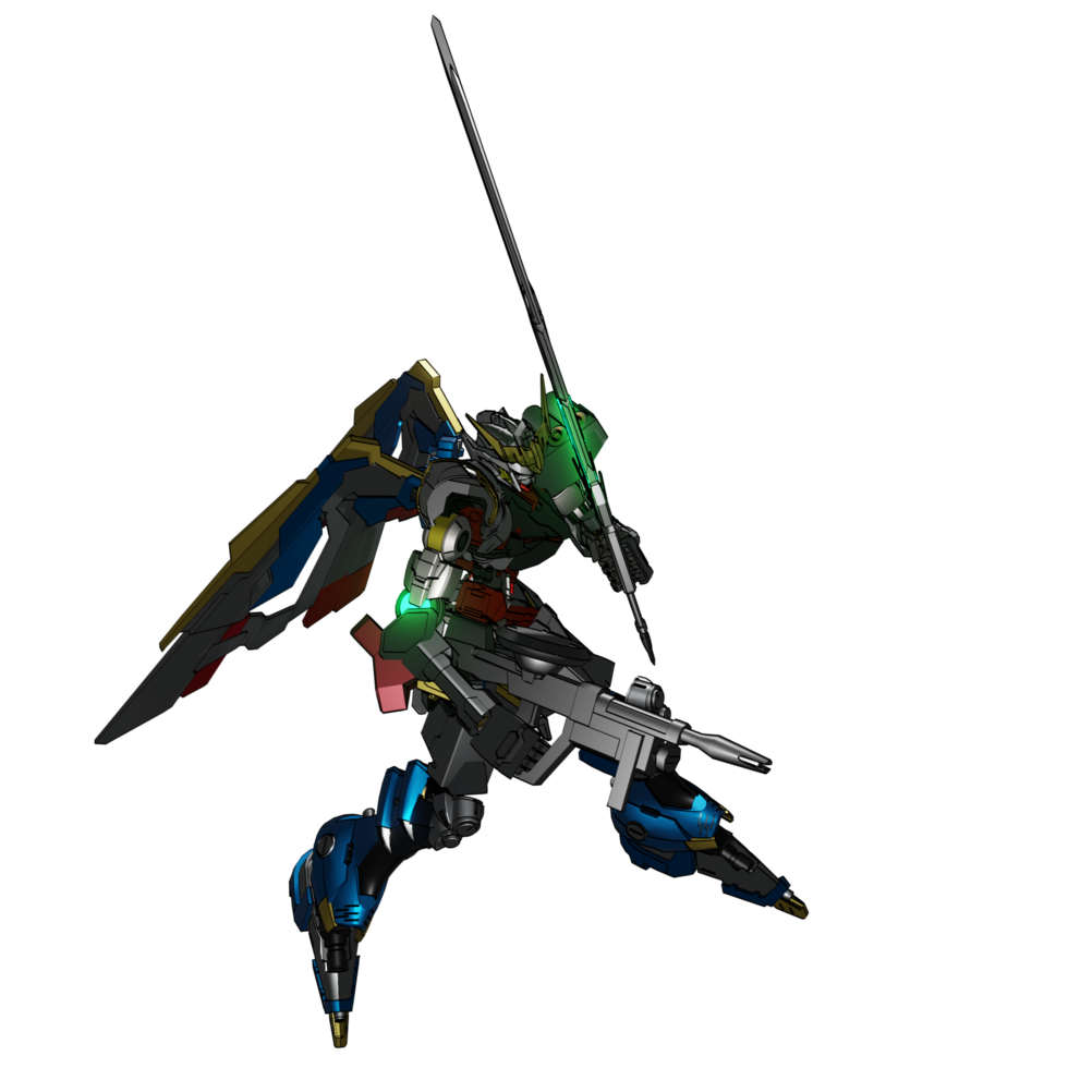 pose d'attaque mecha png