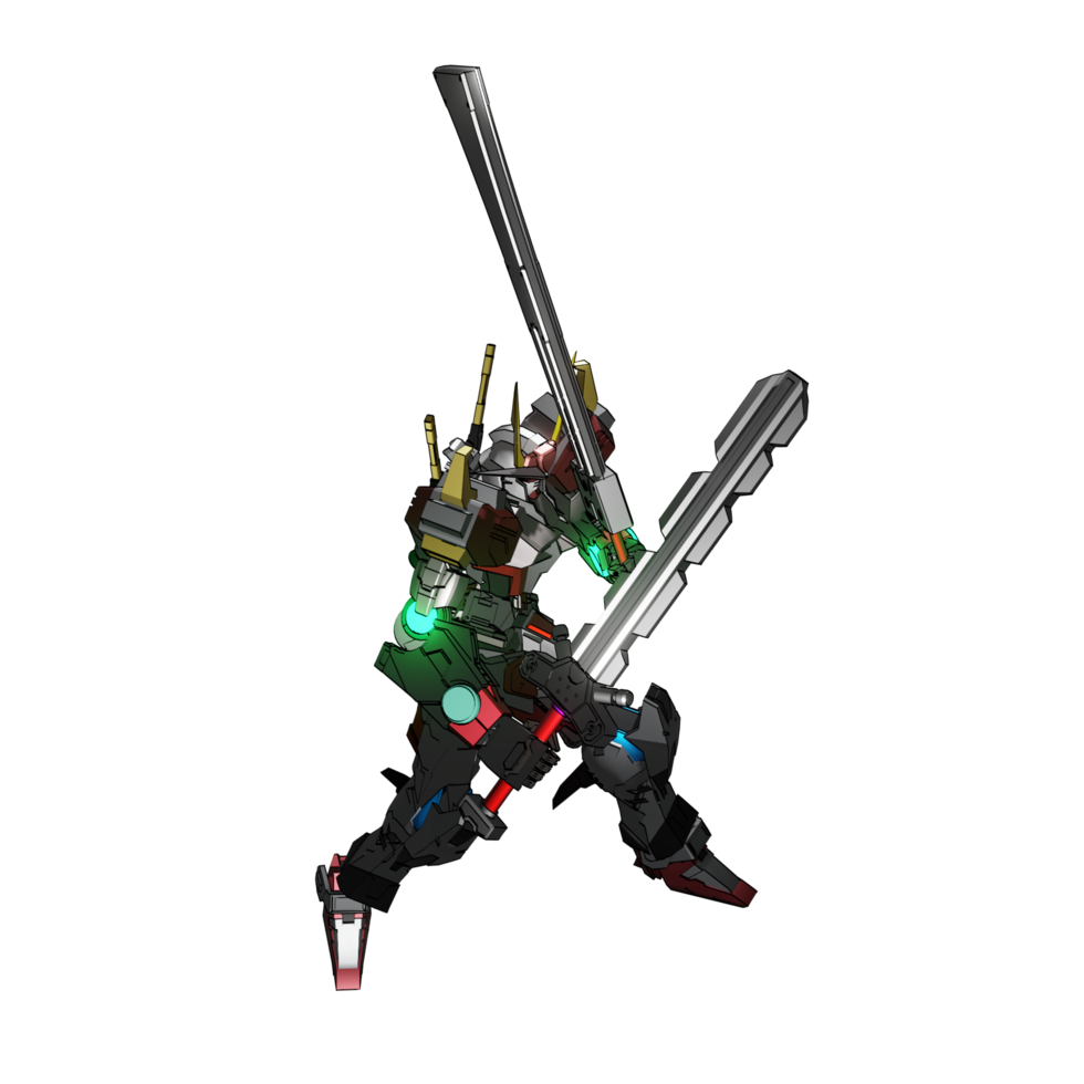 pose de ataque mecha png