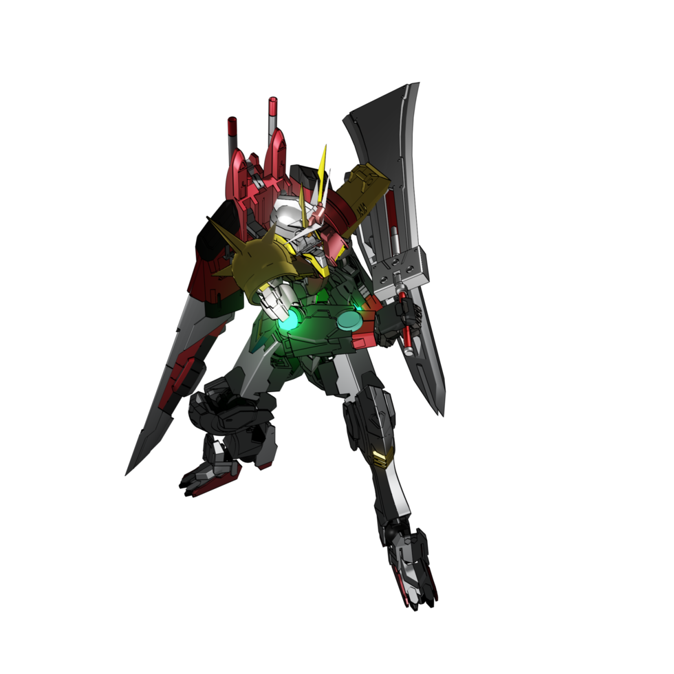 pose de ataque mecha png