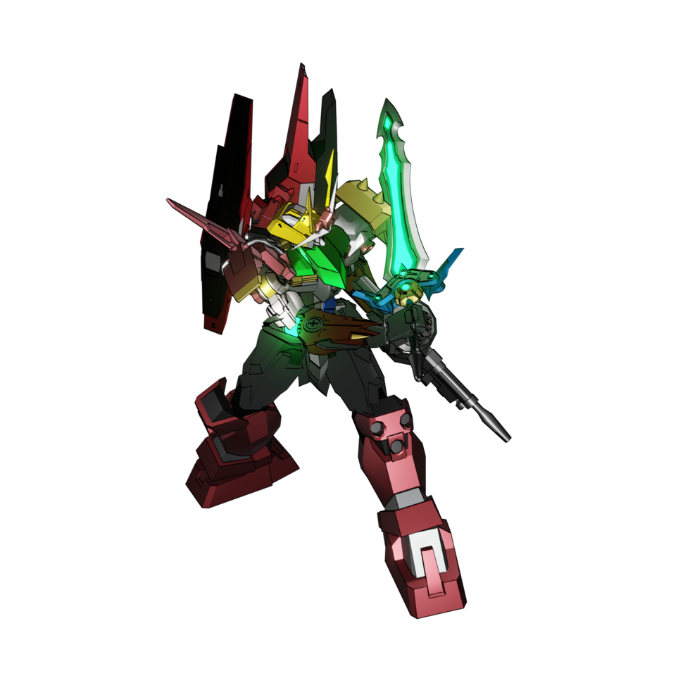 Mecha attack pose png