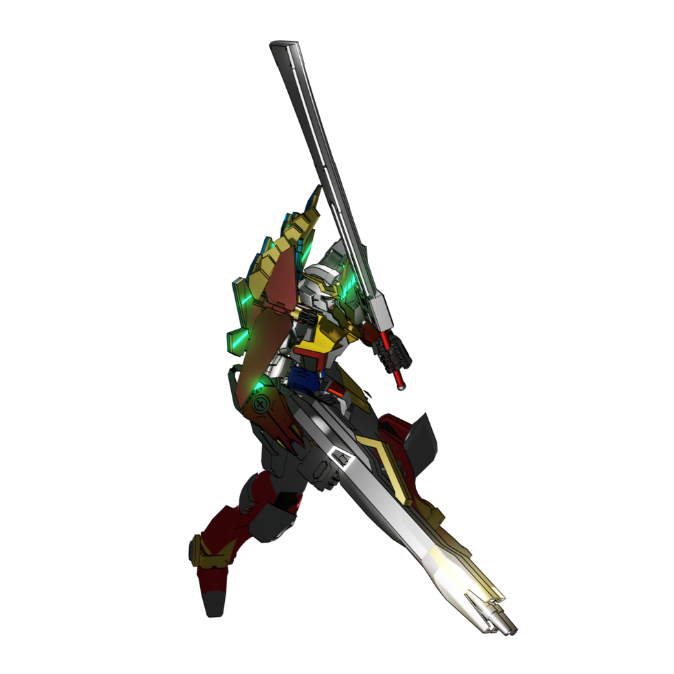 Mecha attack pose png