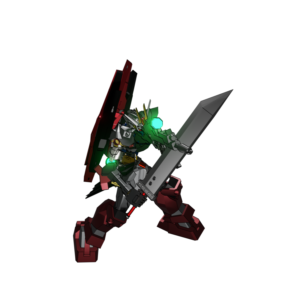 mecha redo till ge sig på png