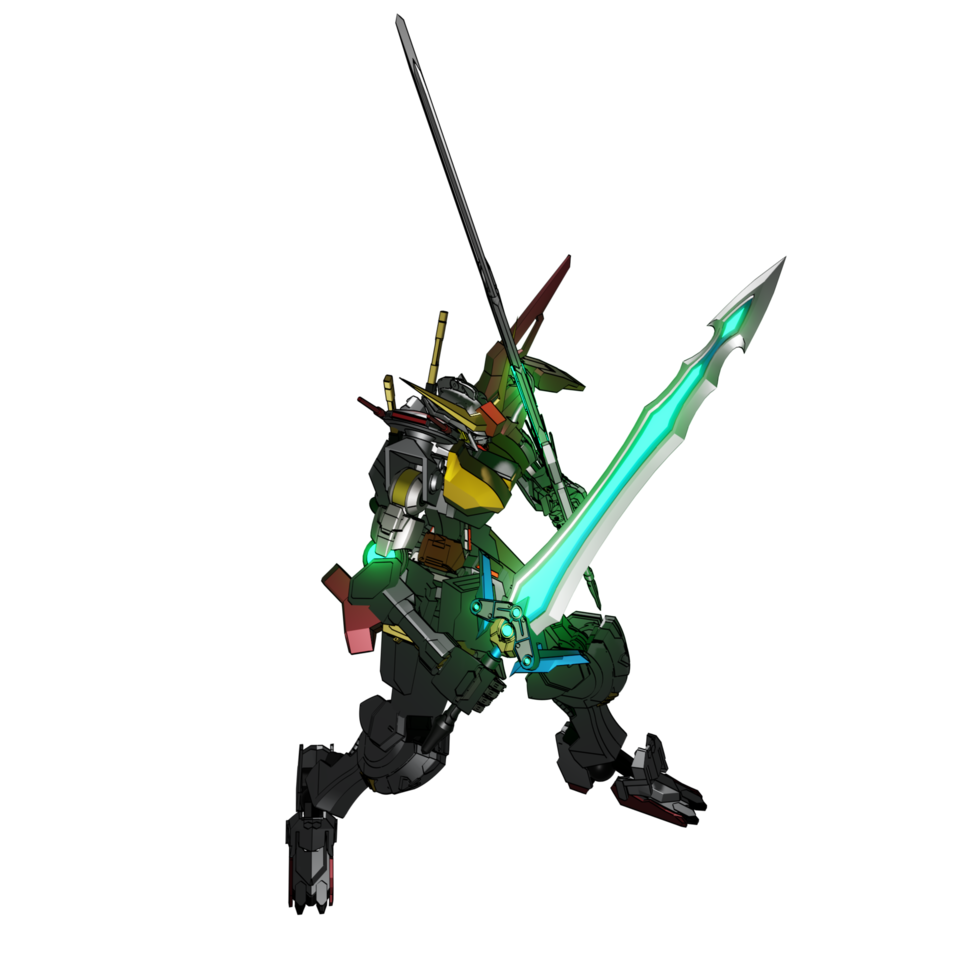 pose de ataque mecha png