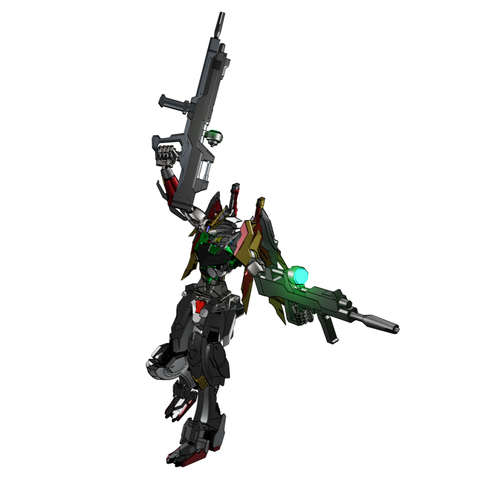 Mecha attack pose png