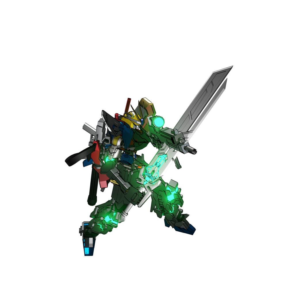 pose de ataque mecha png