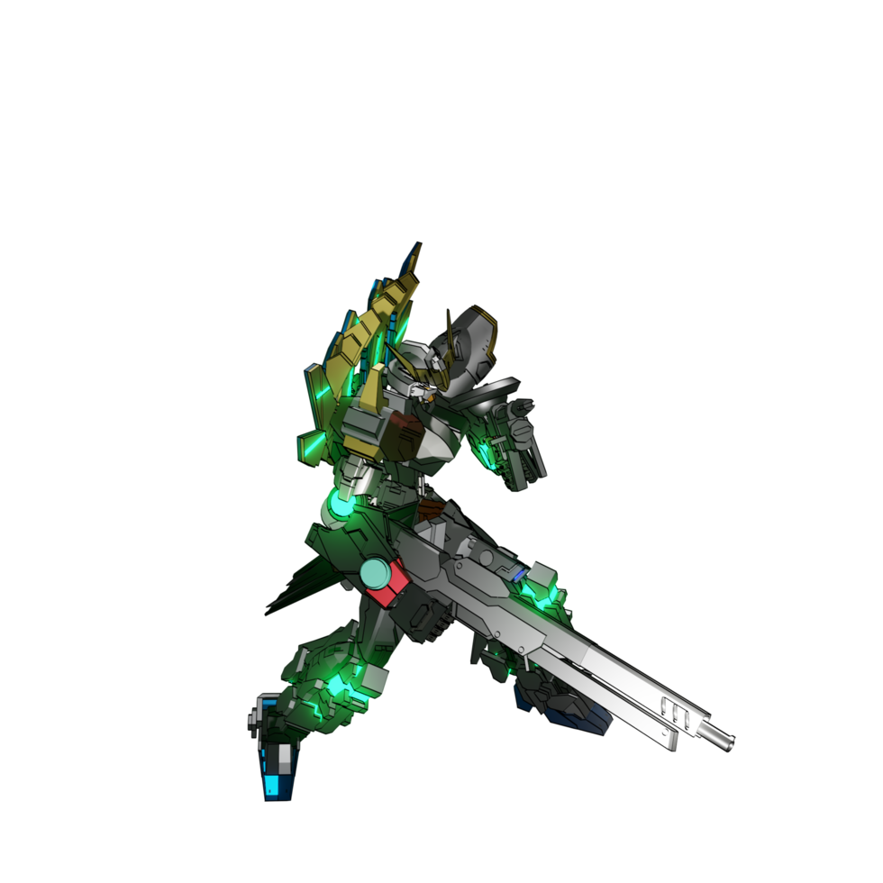 Mecha attack pose png