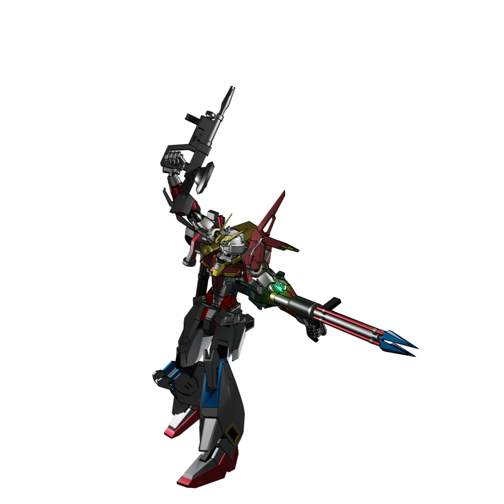 Mecha attack pose png