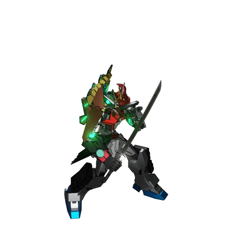 pose de ataque mecha png