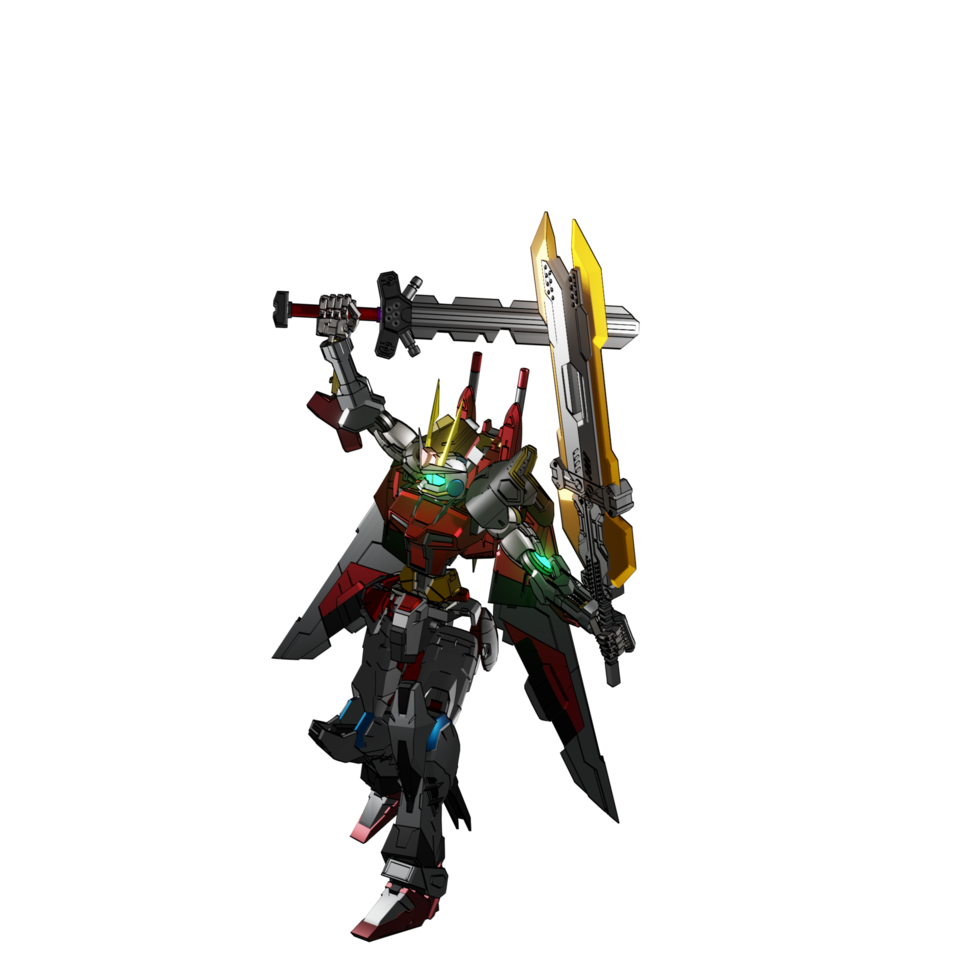 pose d'attaque mecha png