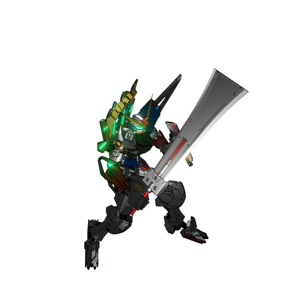 Mecha attack pose png