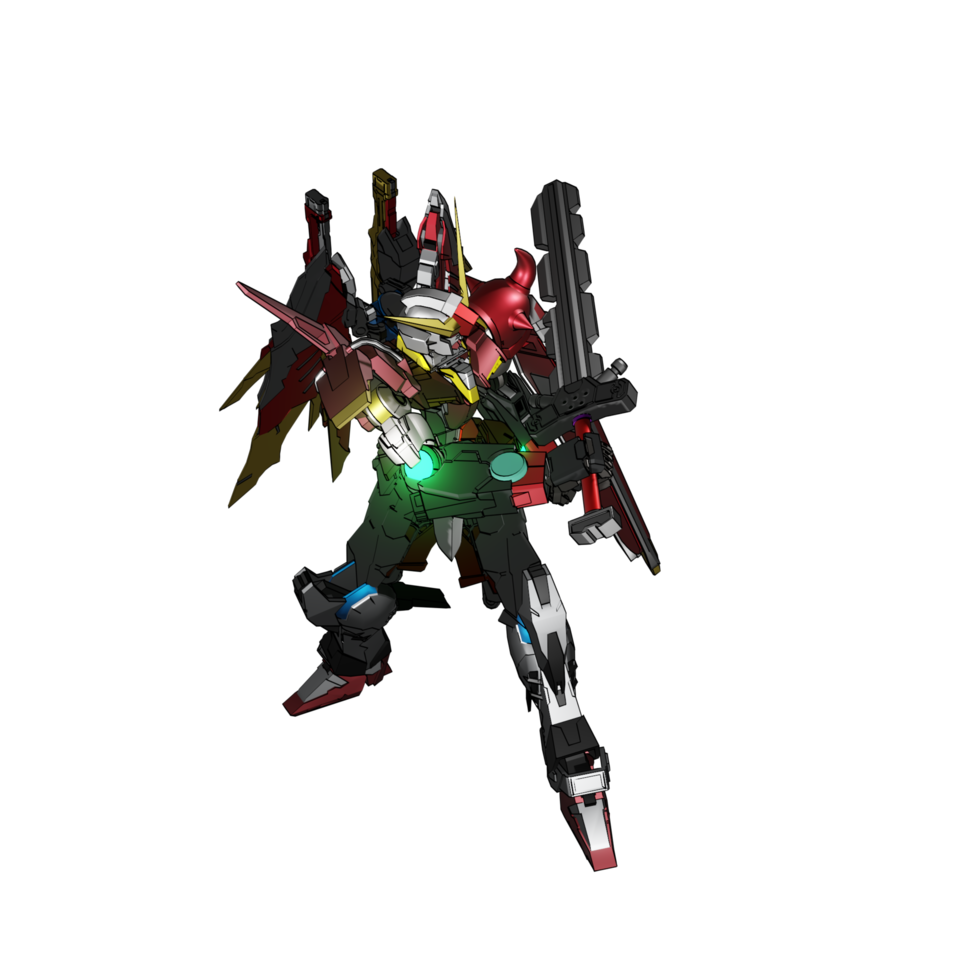 pose de ataque mecha png