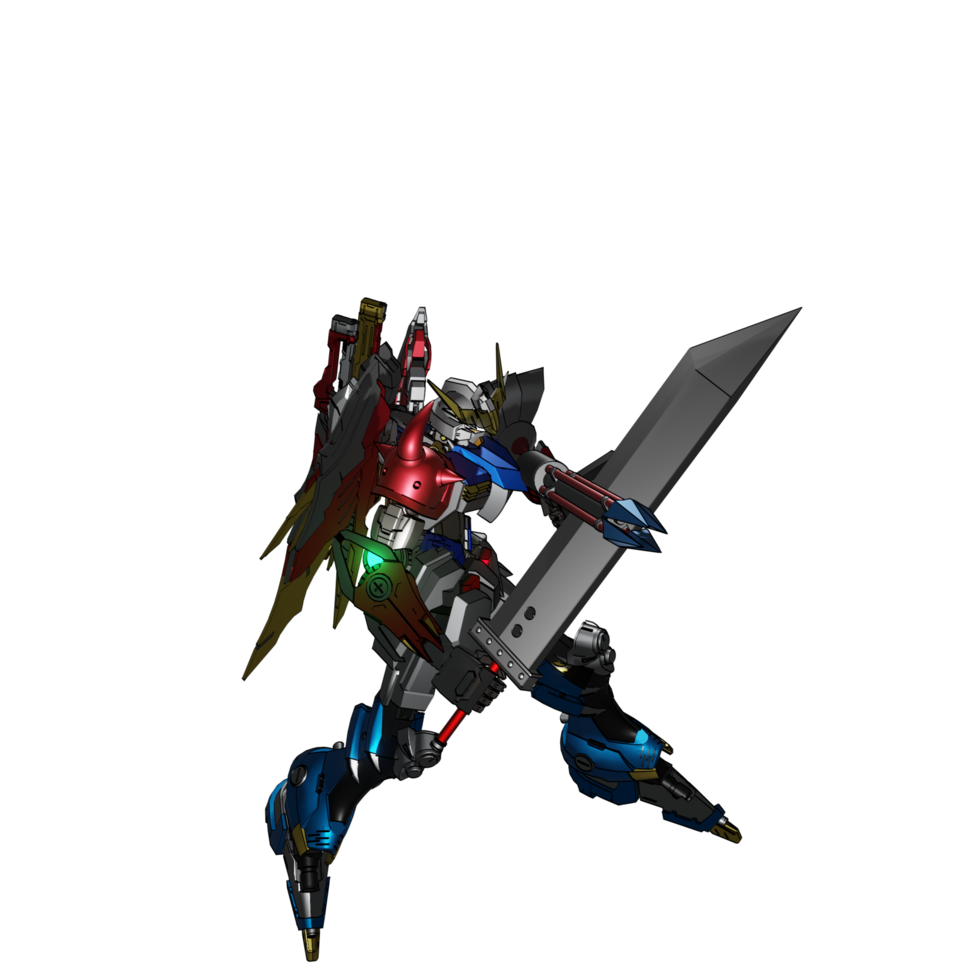 pose d'attaque mecha png