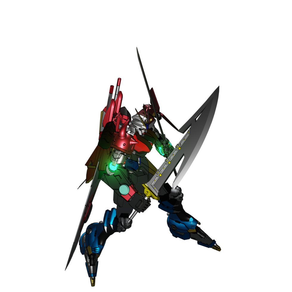 Mecha attack pose png