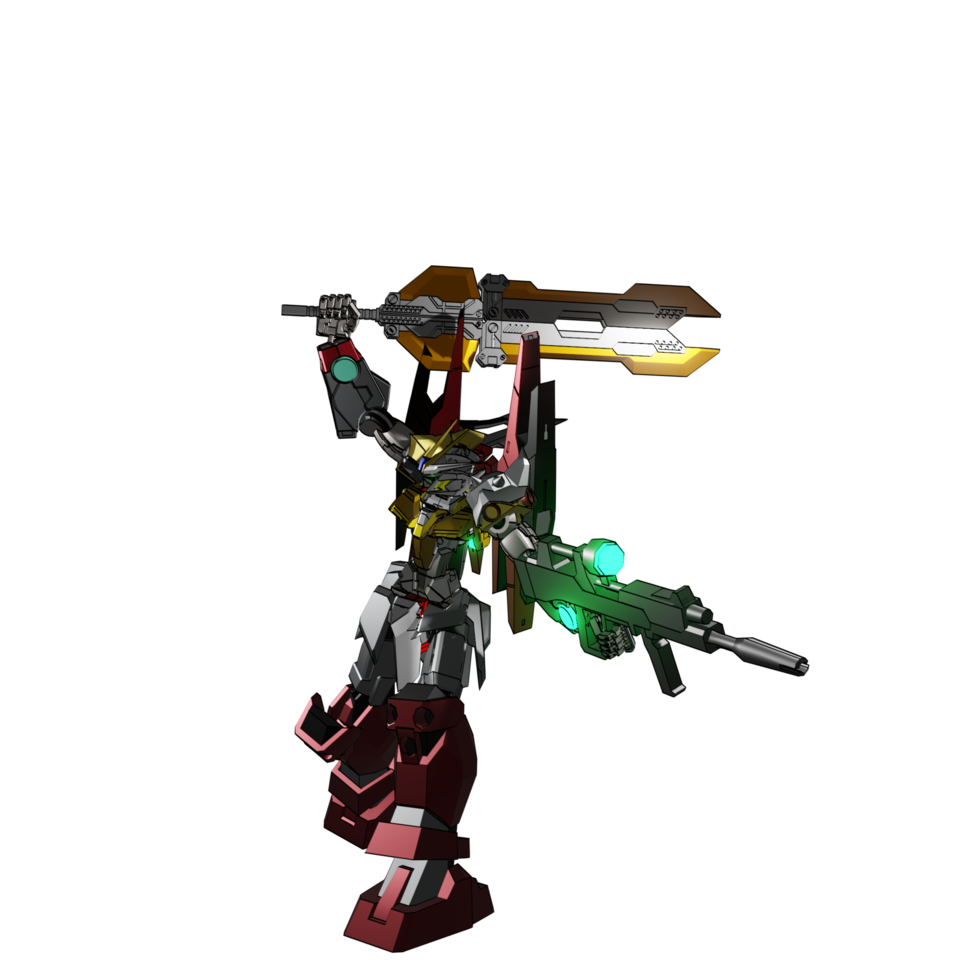 Mecha attack pose png