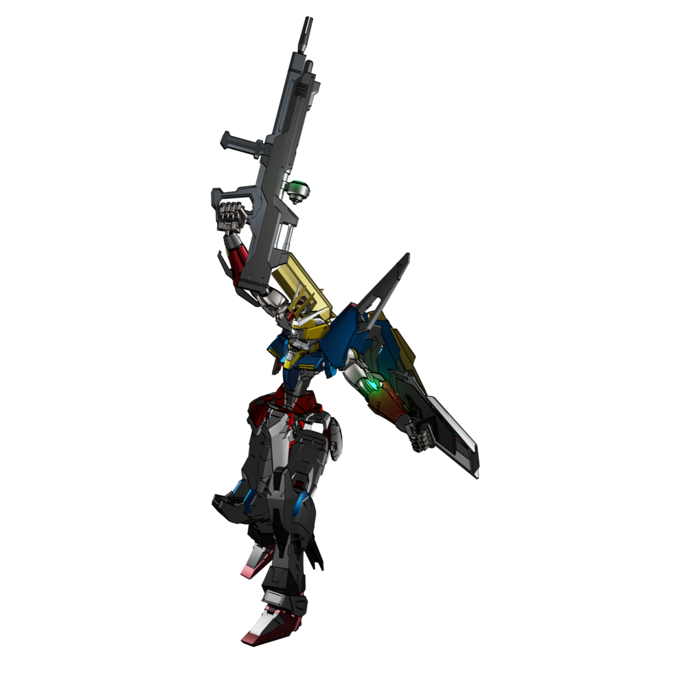 Mecha attack pose png