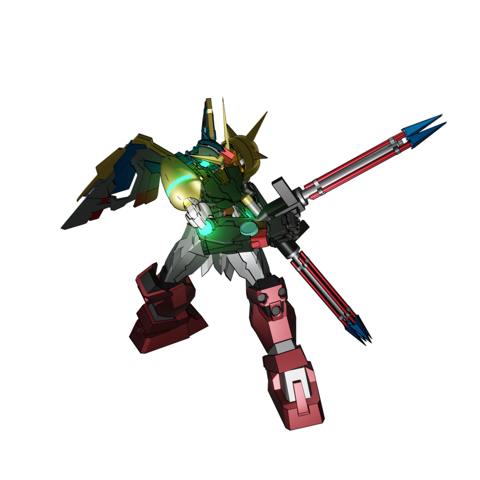 Mecha attack pose png