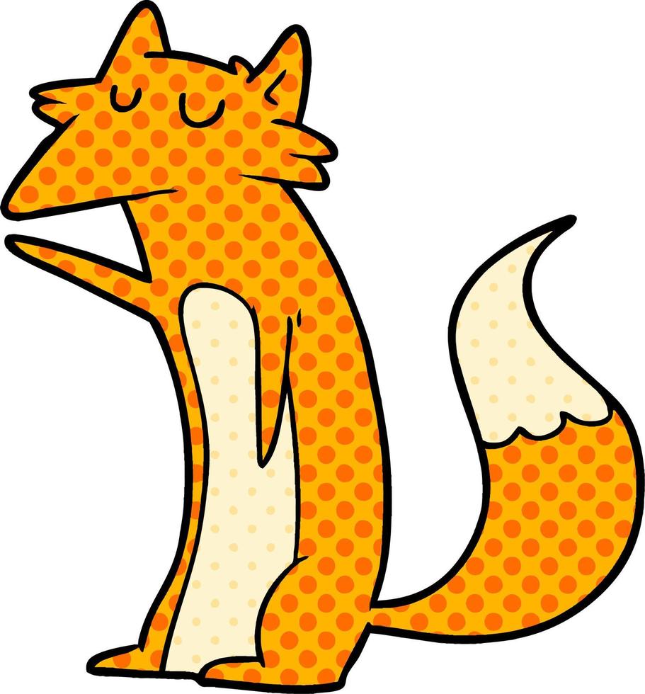 cartoon fox character vector