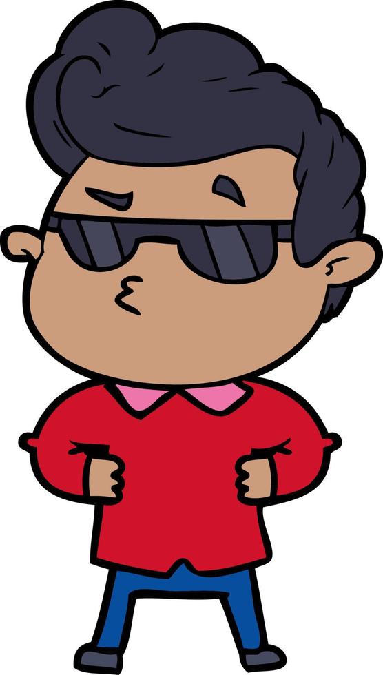 cartoon cool guy vector