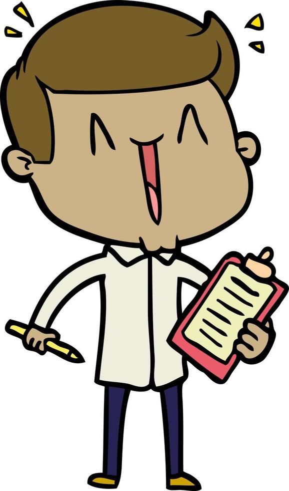 cartoon happy man vector