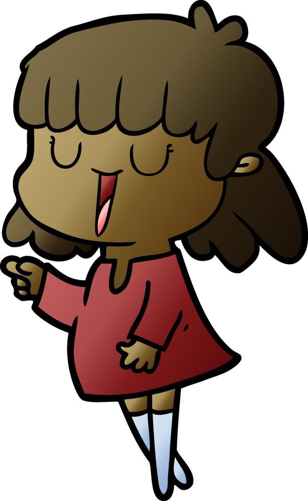 mujer de dibujos animados riendo vector