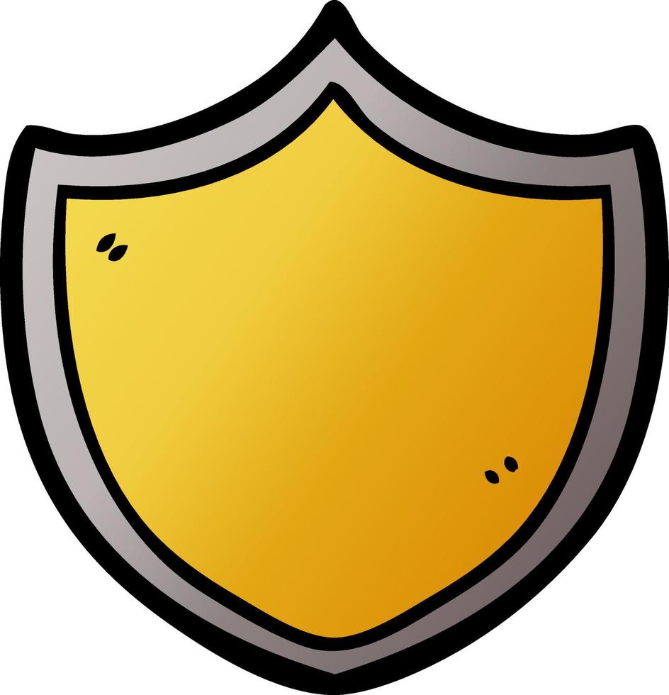 cartoon doodle shield vector