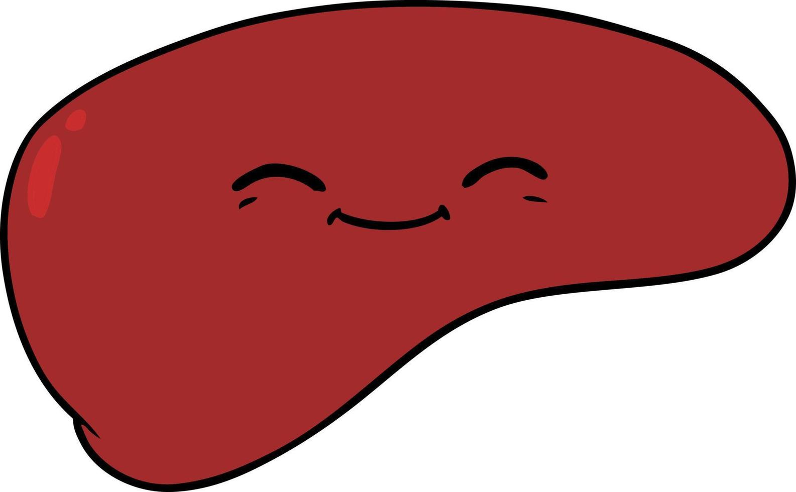 Vector cartoon liver
