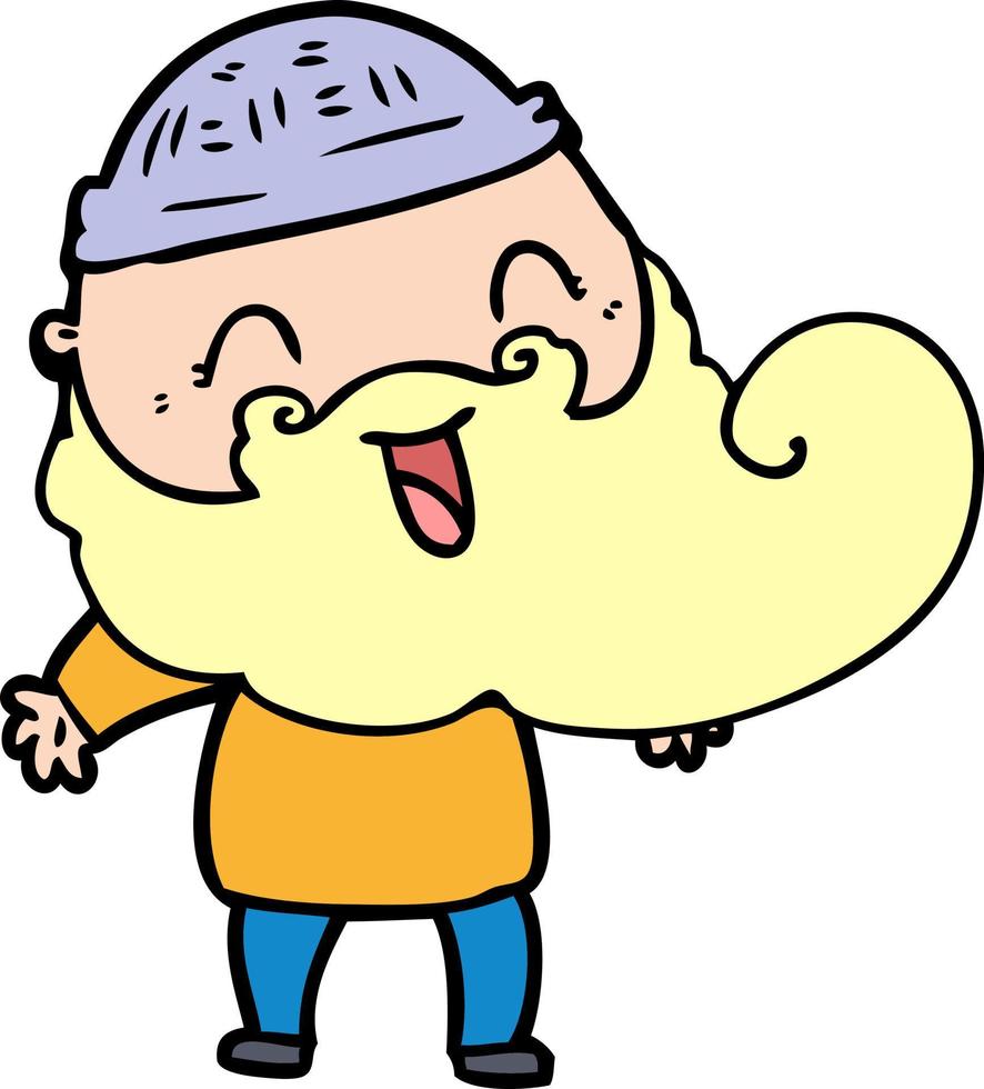 happy bearded man vector