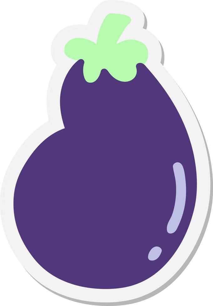 Vector eggplant sticker