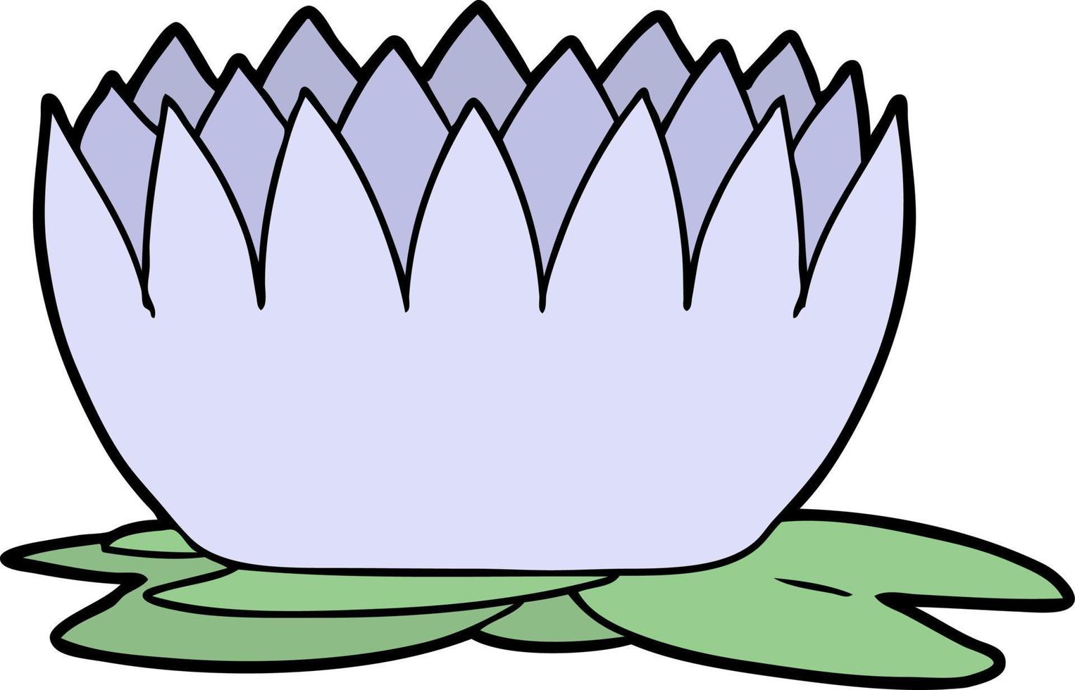 Vector cartoon waterlily