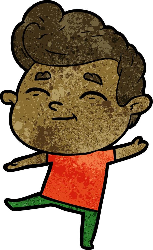 hombre feliz de dibujos animados vector