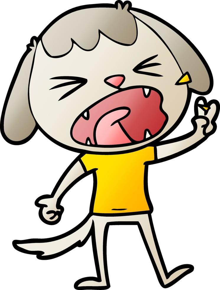 cute cartoon dog barking vector