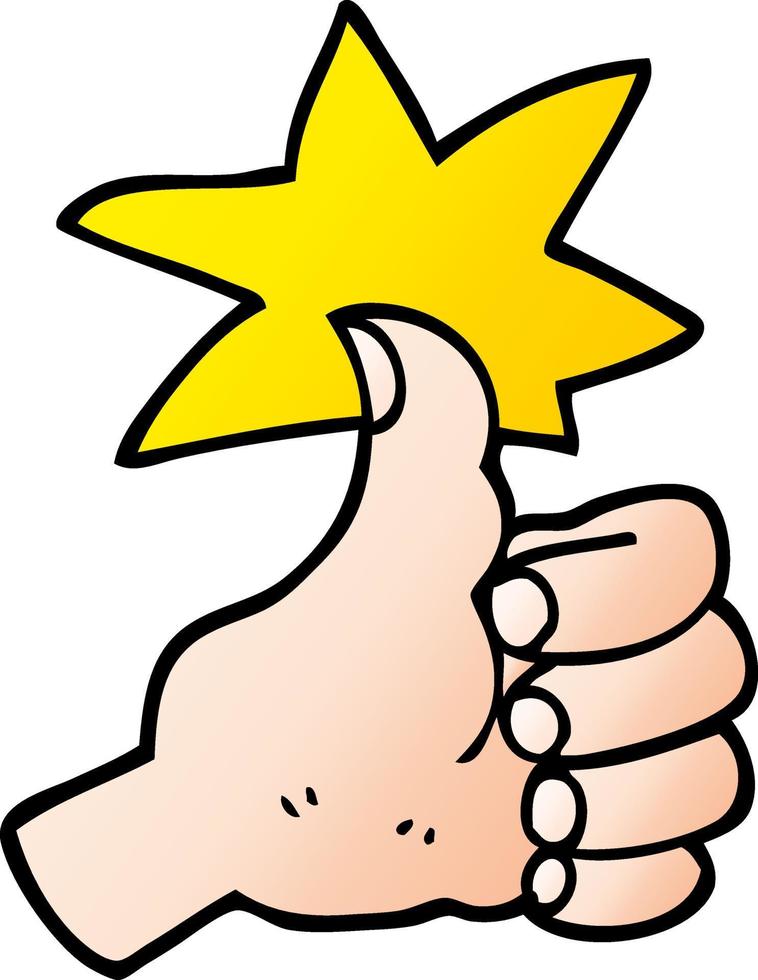 vector gradient illustration cartoon thumbs up symbol