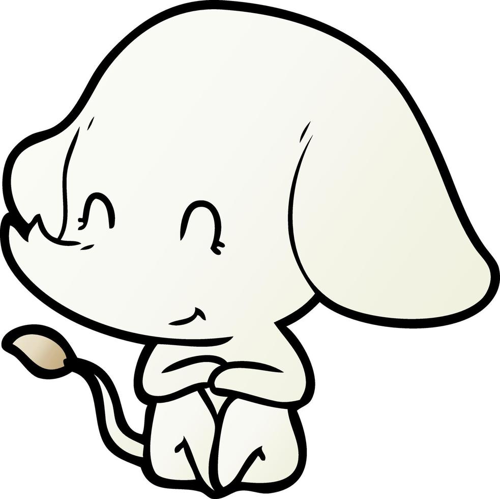cute cartoon elephant vector