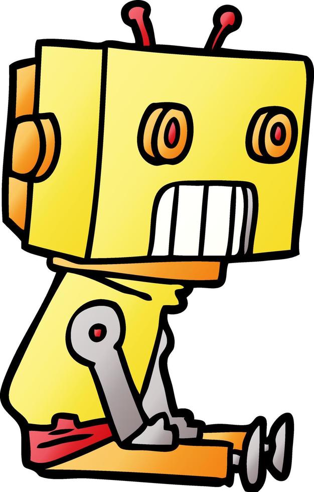 Vector cartoon robot