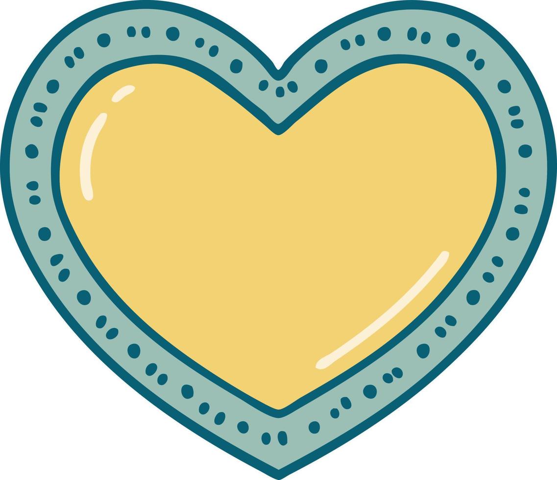 tattoo style icon of a heart vector