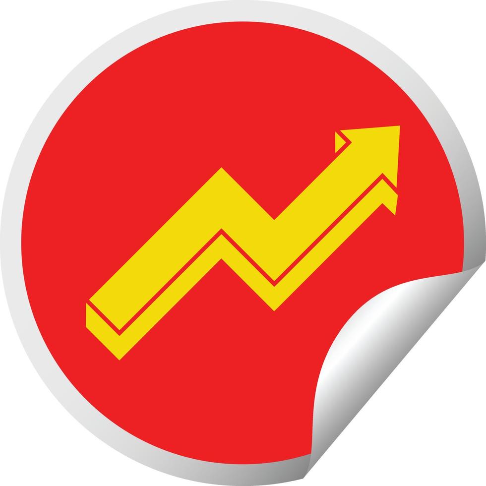performance arrow graphic vector circular peeling sticker