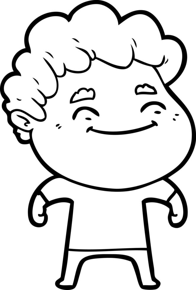 cartoon friendly man vector