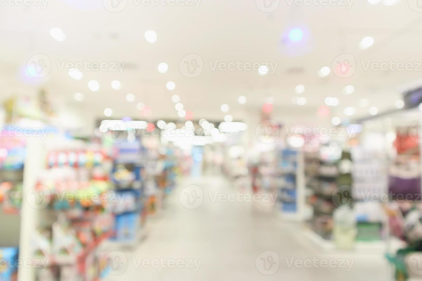 Abstract blur modern shopping mall interior defocused background photo