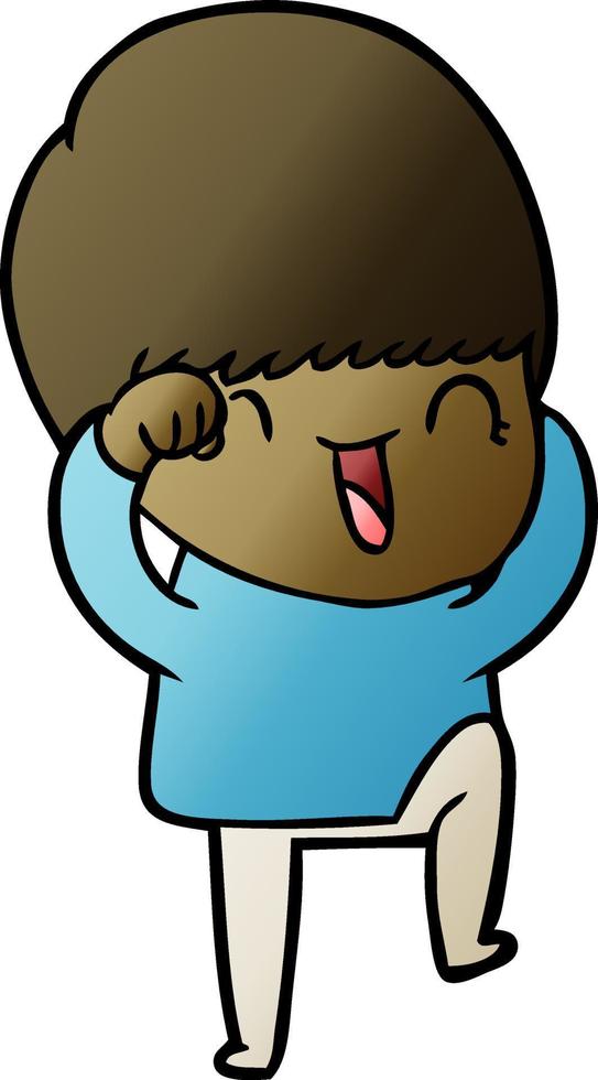 happy cartoon boy vector
