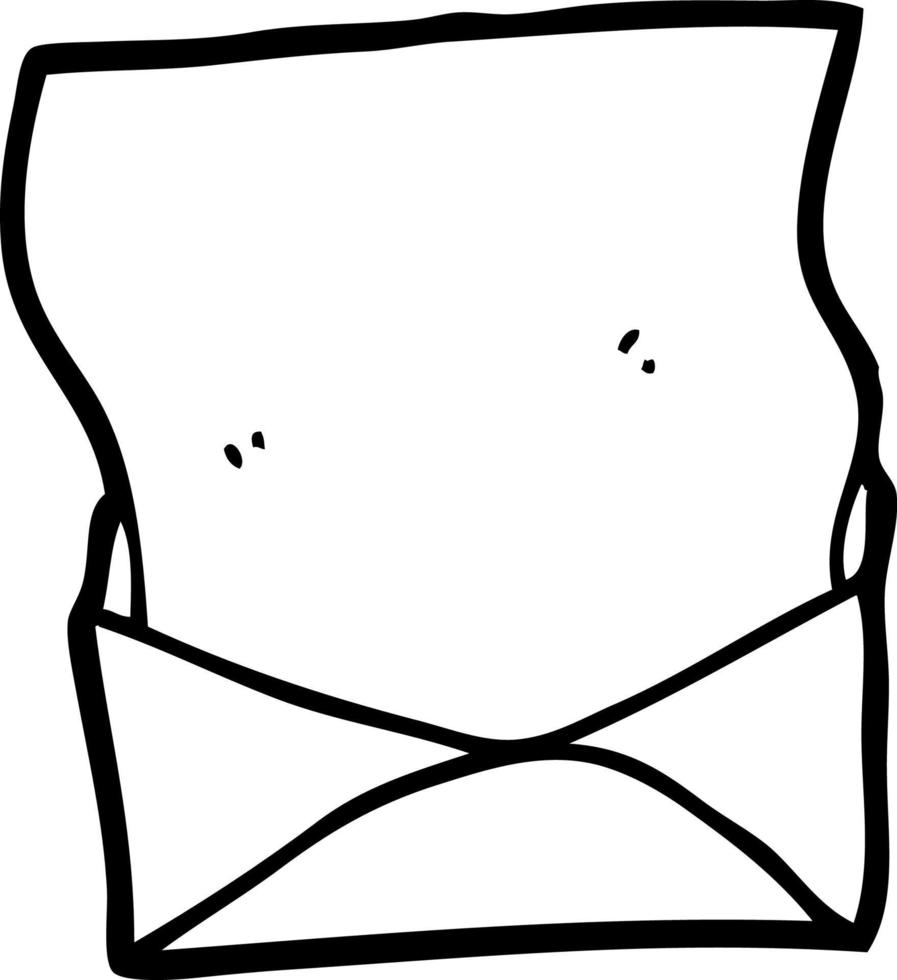 cartoon letter and envelope vector