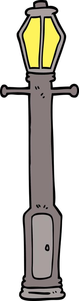 hand drawn doodle style cartoon lamp post vector