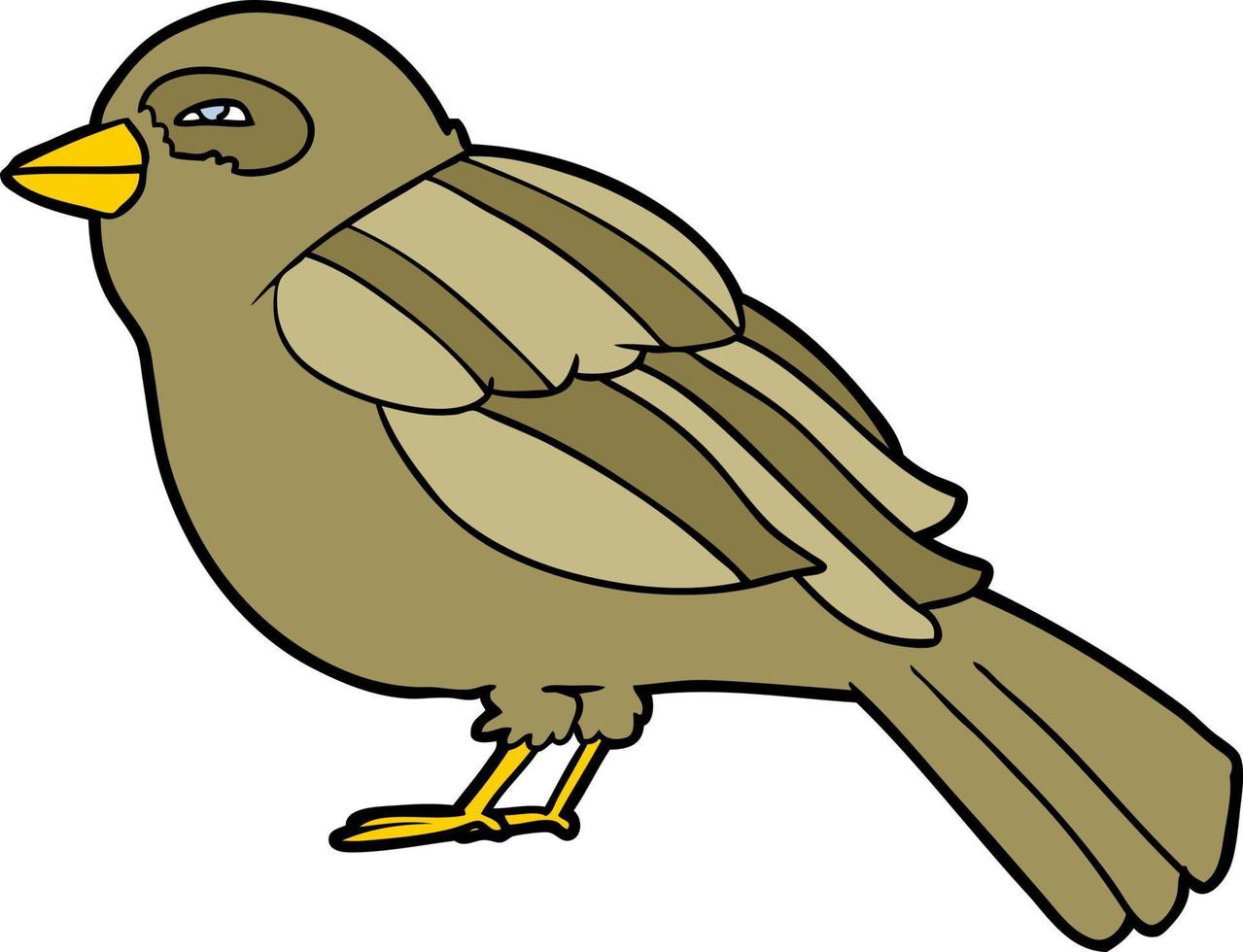 cartoon doodle bird vector