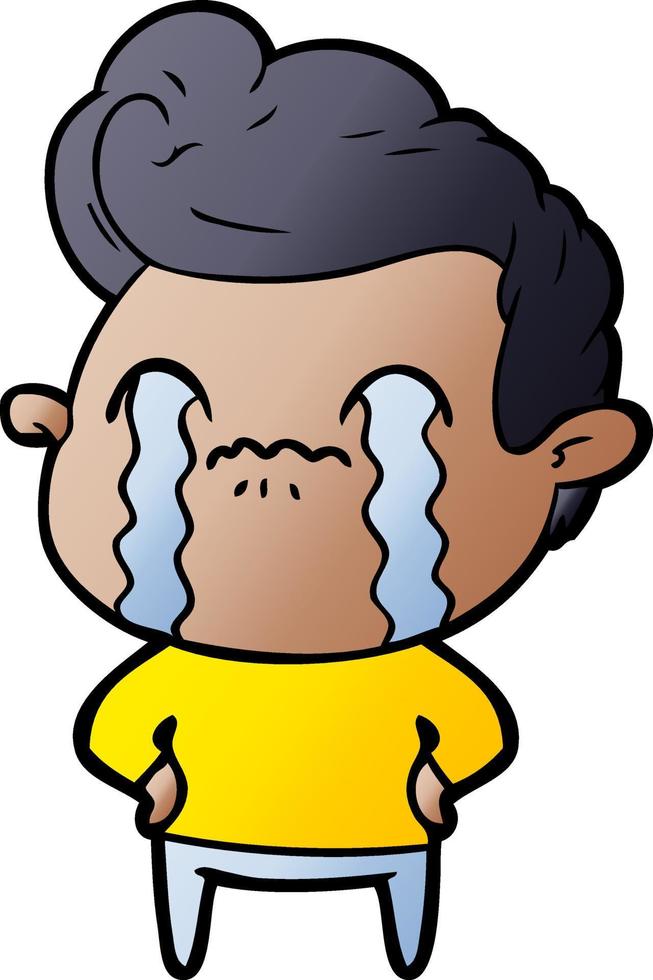 cartoon man crying 12471629 Vector Art at Vecteezy